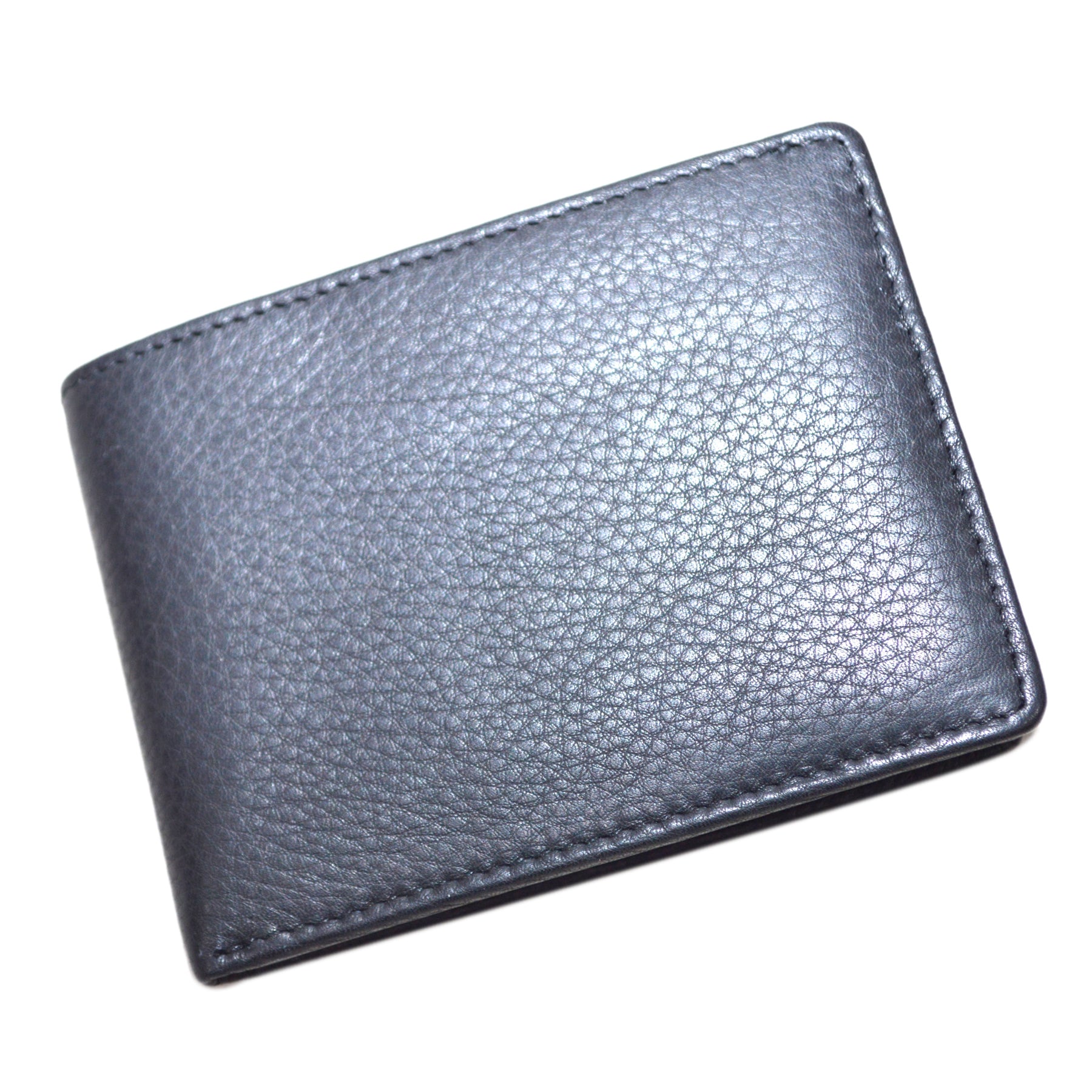 Black Pebble Grain Leather Wallet, Mens Leather Goods