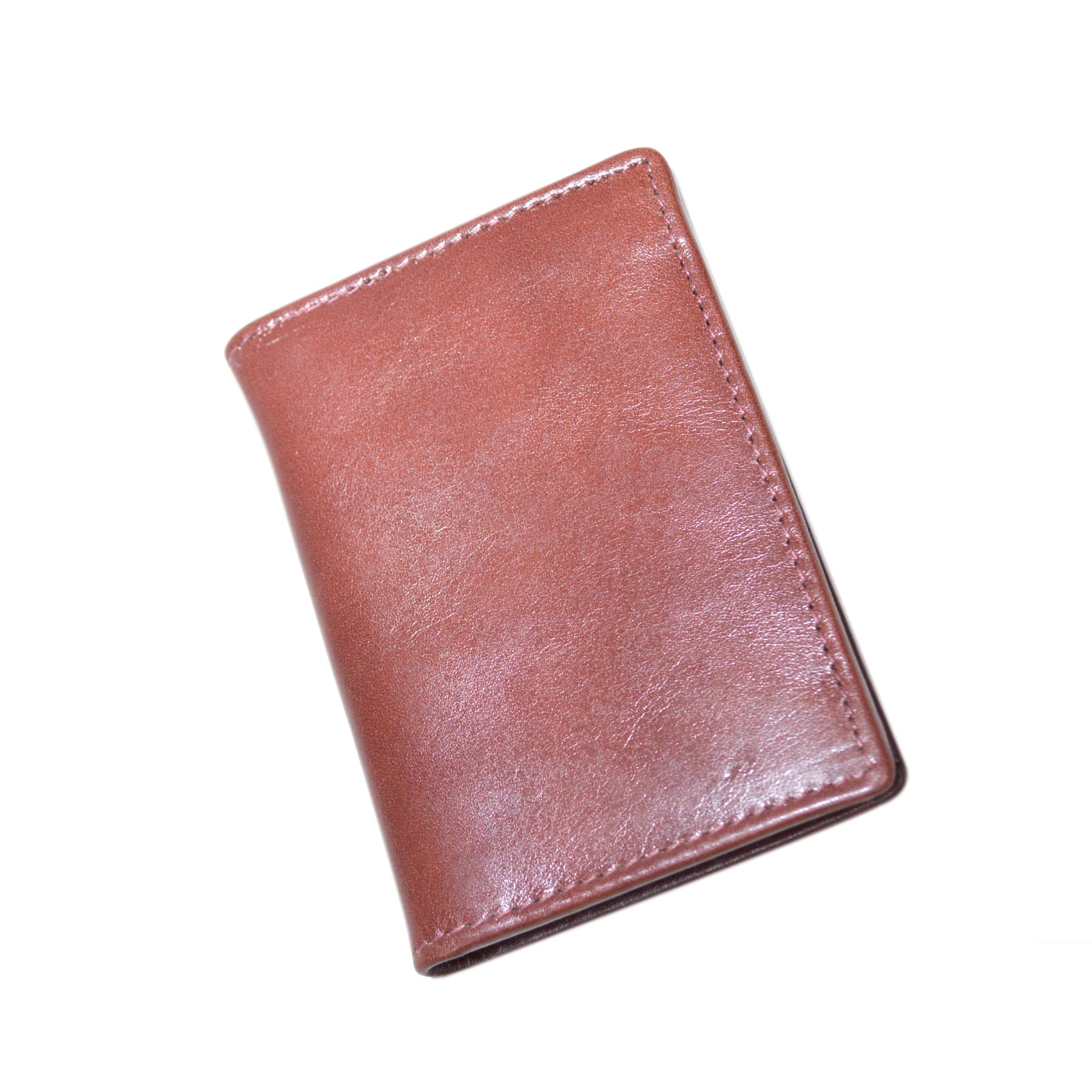 Card Holder - Red leather gusseted card holder