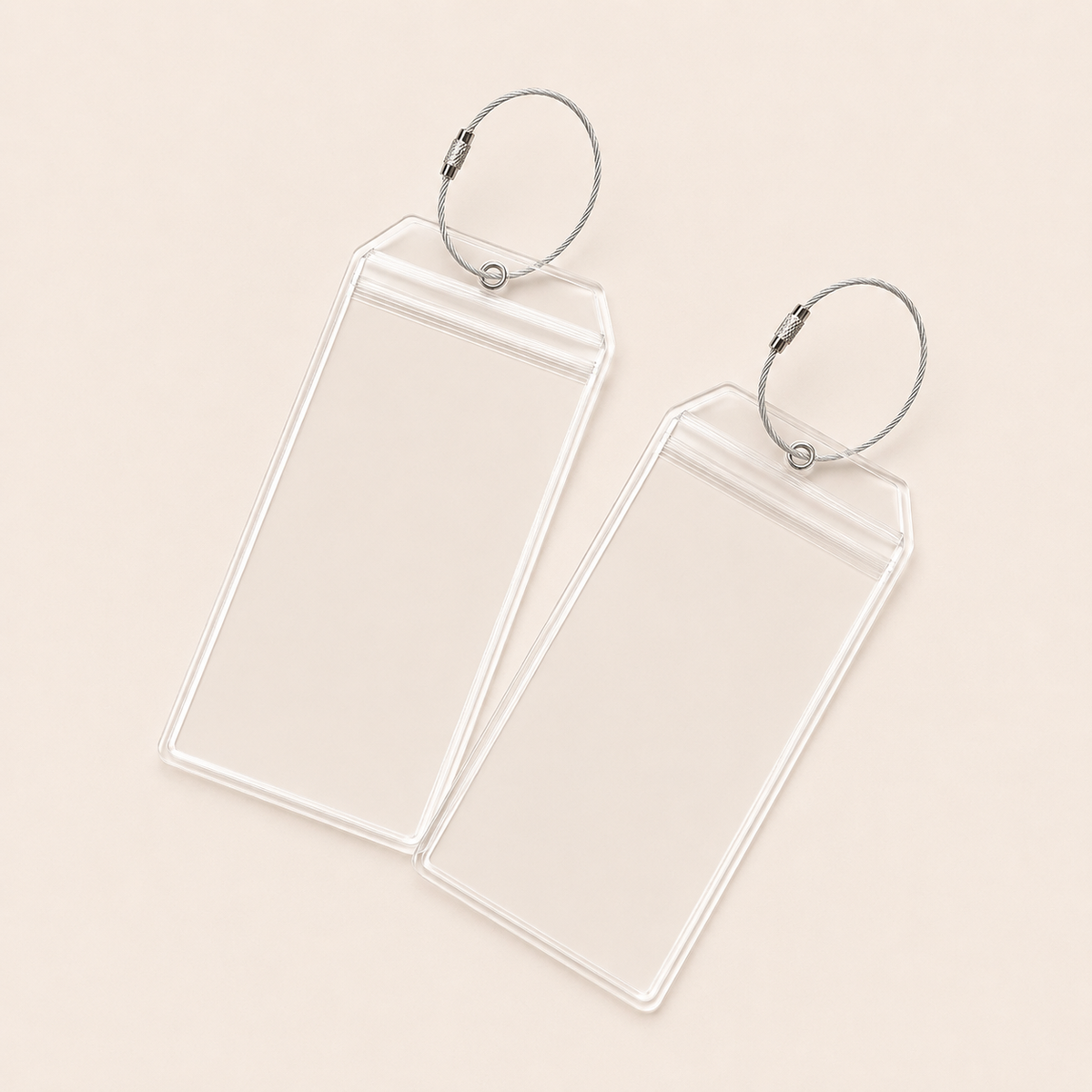Clear Cruise Luggage Tag Holder with Steel Cable