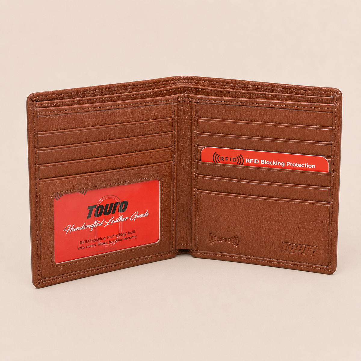 Touro RFID Pebble Grain Leather Passcase Wallet