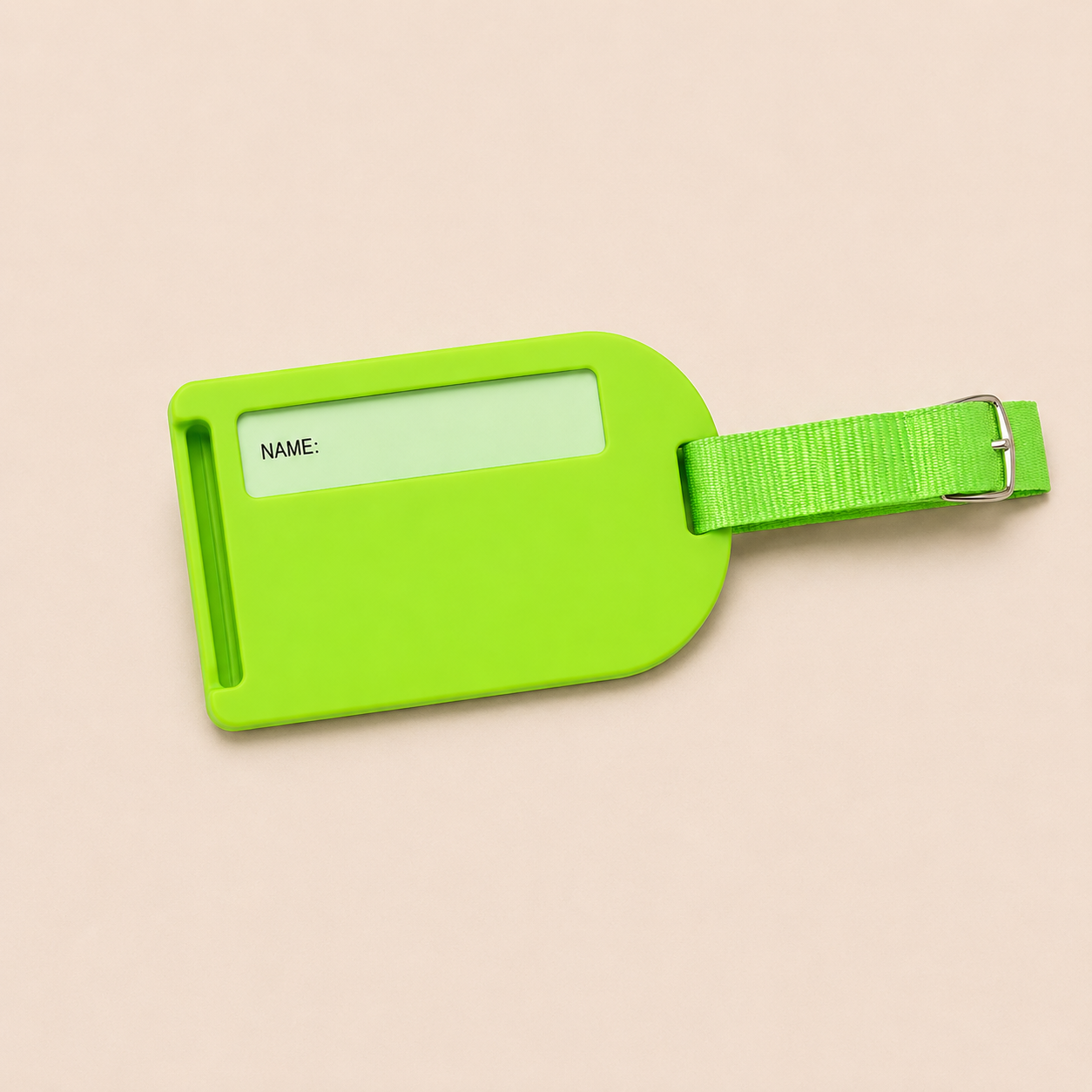 Neon Luggage Tag with ID Card – Bright Travel Bag Tag