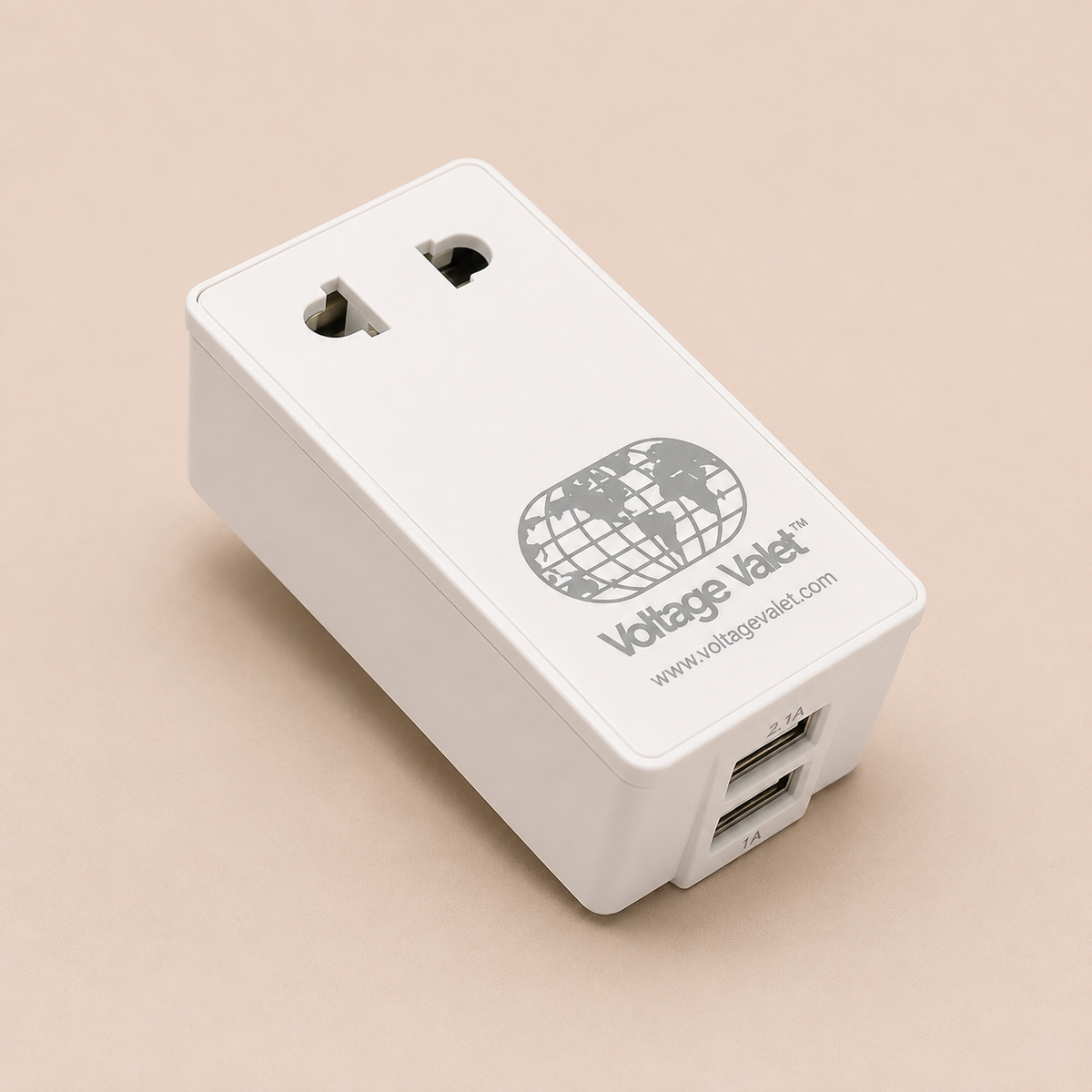 North, Central & South America Travel Plug Adapter with Dual USB Ports