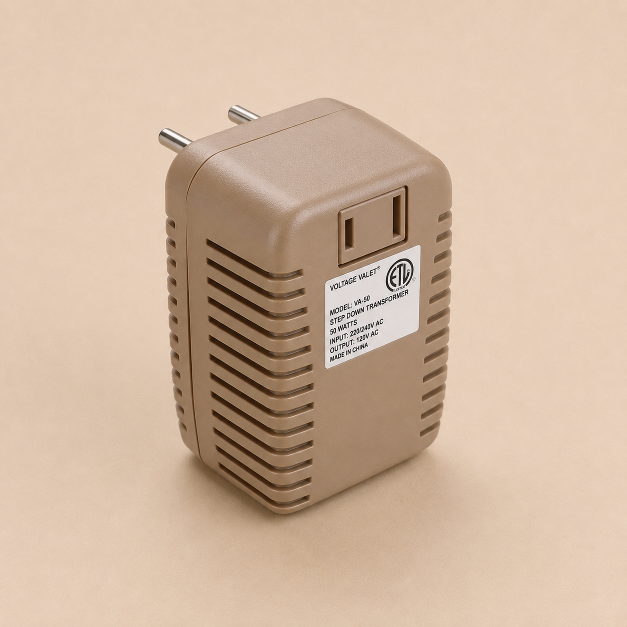 50W Travel Voltage Converter – 220V to 110V Step Down Transformer