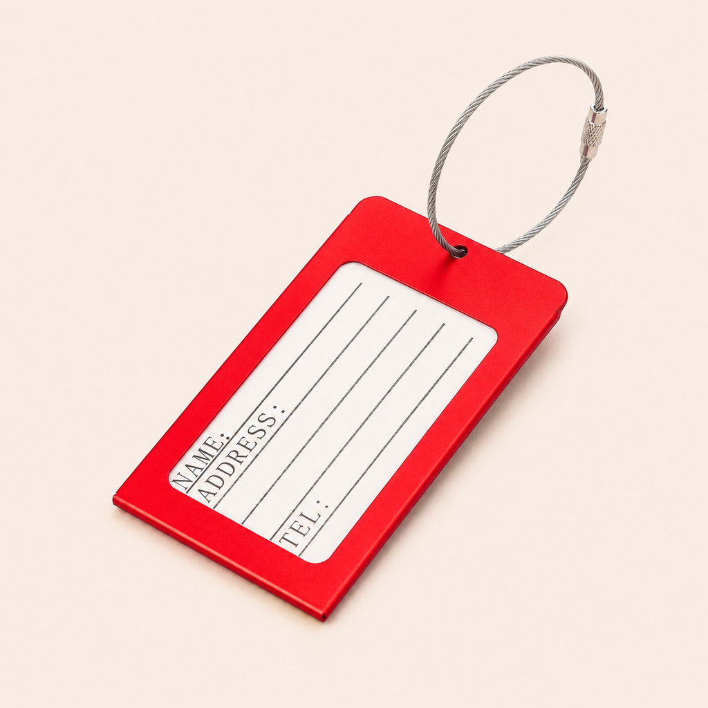 Metal Luggage Tag with ID Card