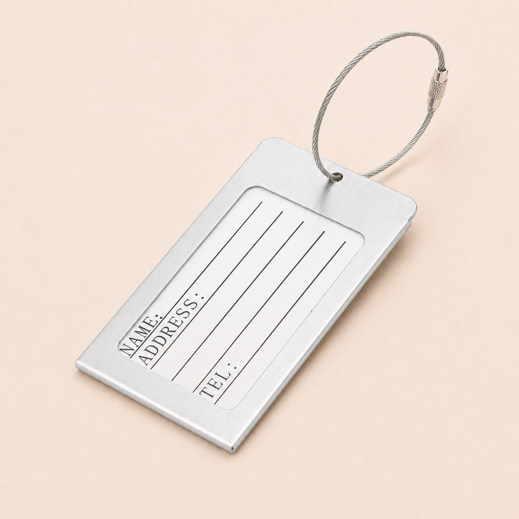 Metal Luggage Tag with ID Card