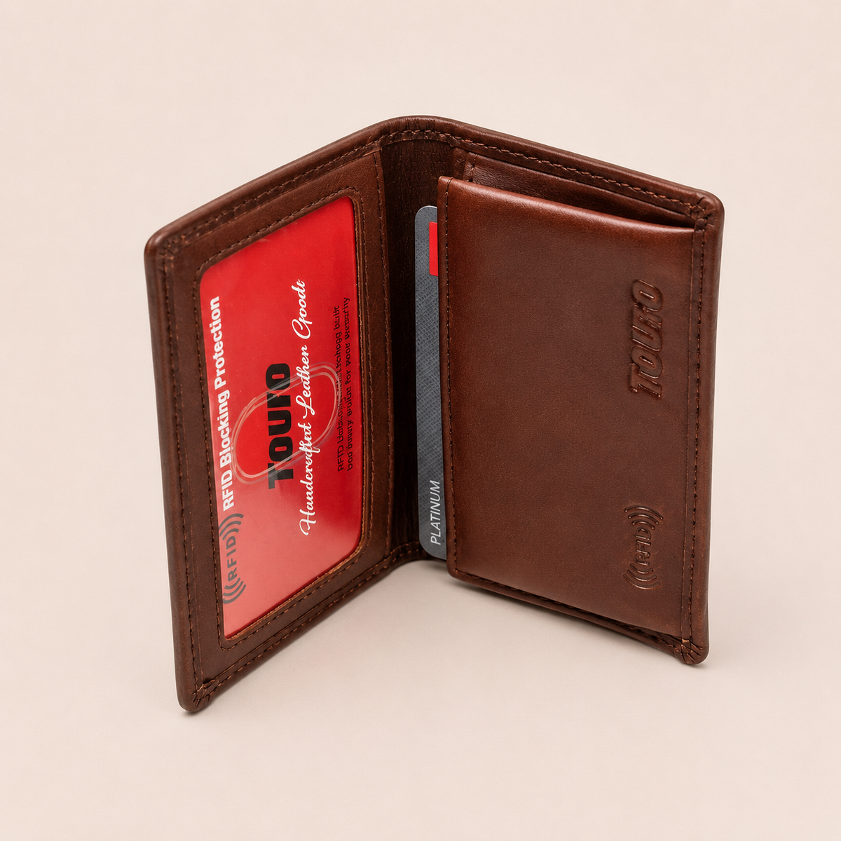 Touro RFID Vegetable Tanned Leather Gusset Card Holder