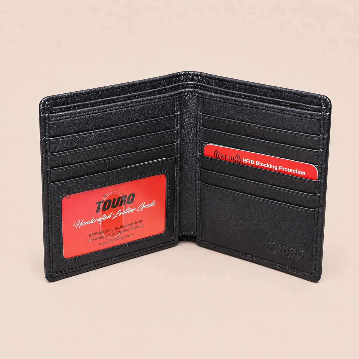 Touro RFID Pebble Grain Leather Passcase Wallet