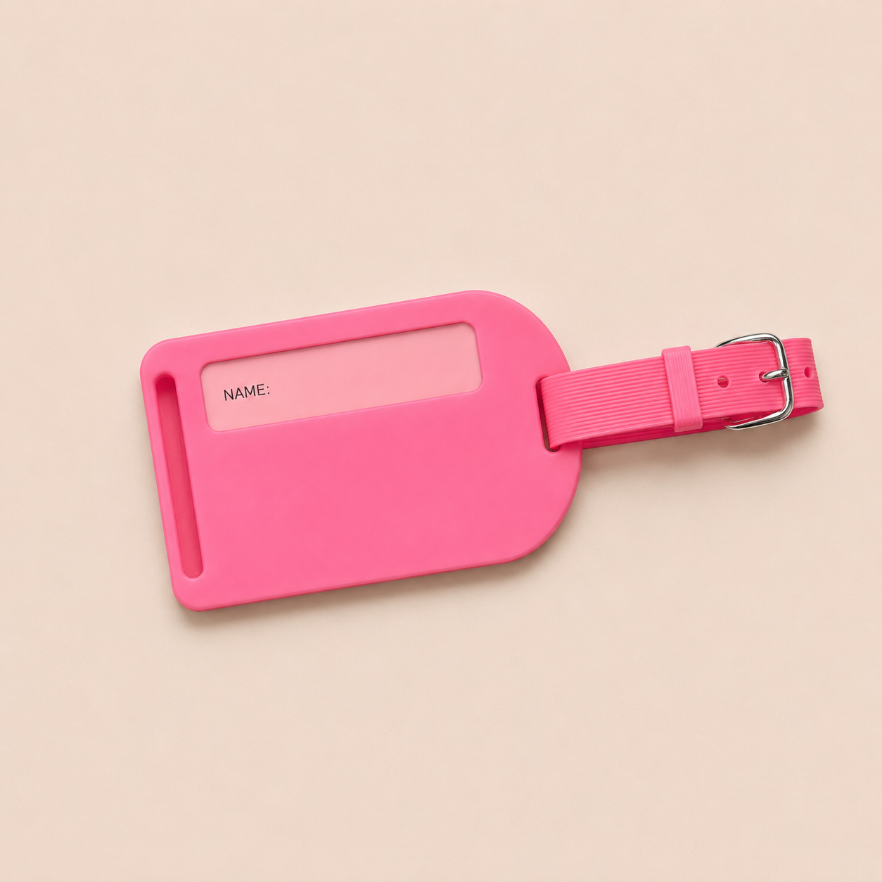 Neon Luggage Tag with ID Card – Bright Travel Bag Tag