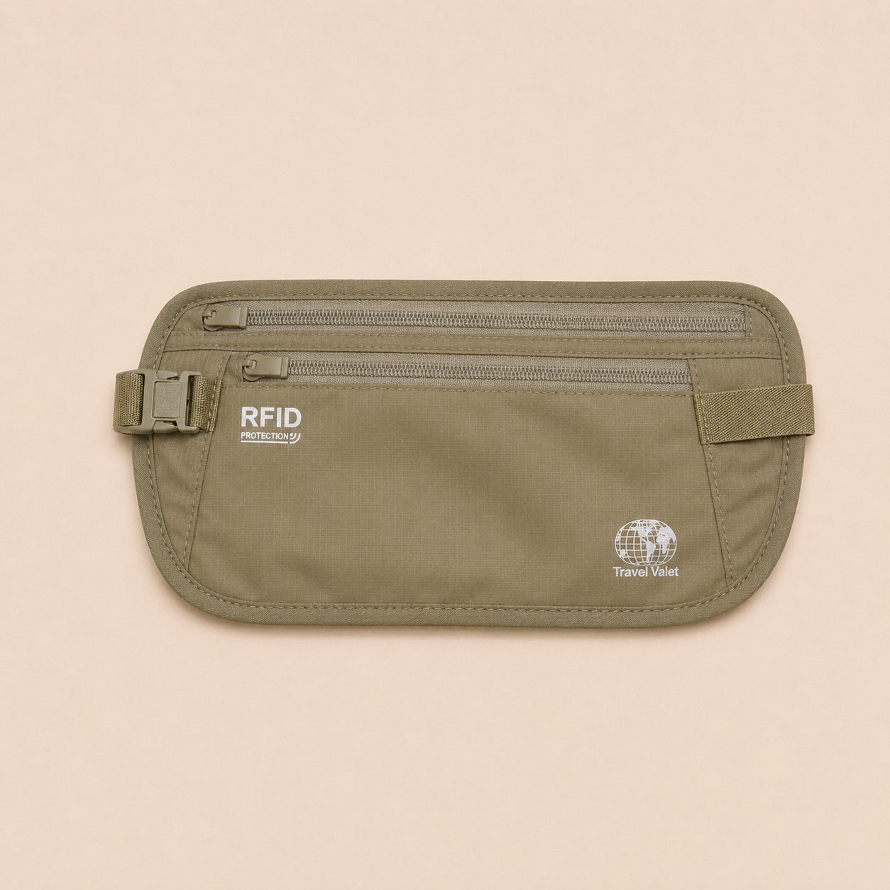 RFID Travel Money Belt – Hidden Passport & Wallet Pouch