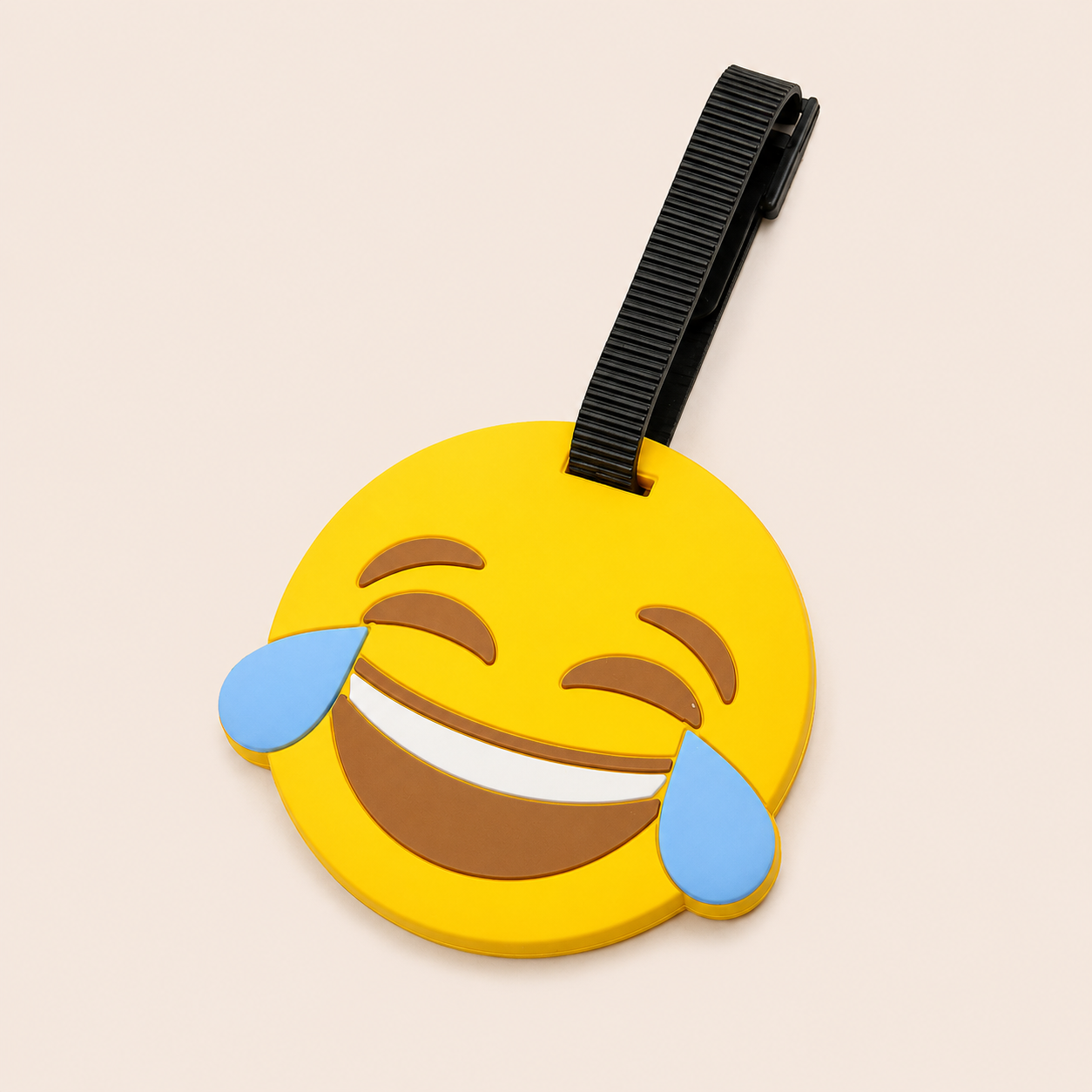 Laughing Emoji Luggage Tag for Suitcases & Travel Bags