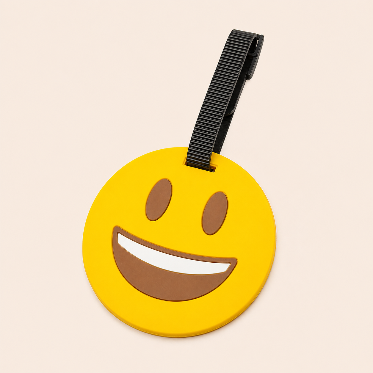 Smiley Face Luggage Tag for Suitcases & Travel Bags