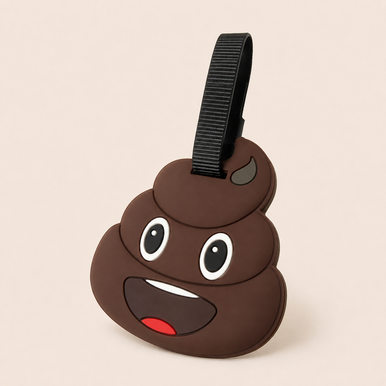 Poop Emoji Luggage Tag for Suitcases & Travel Bags