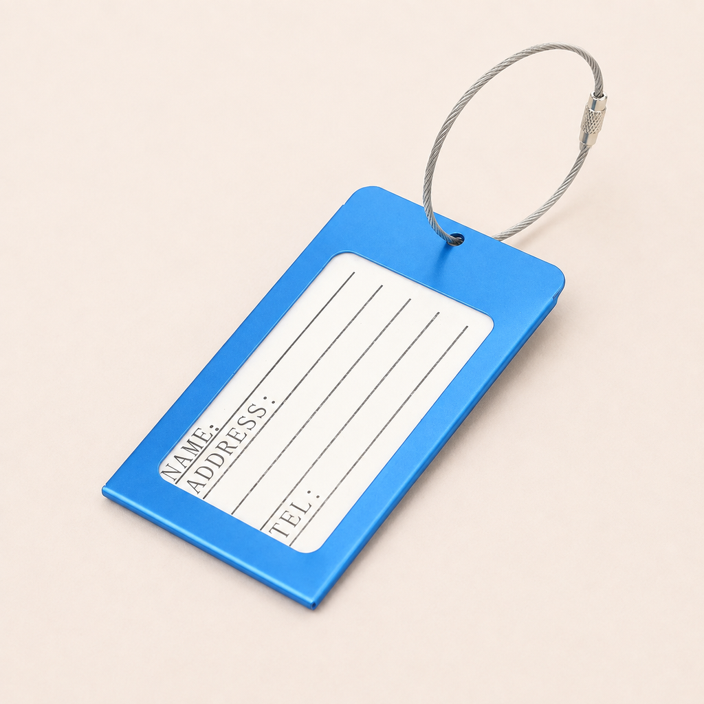 Metal Luggage Tag with ID Card