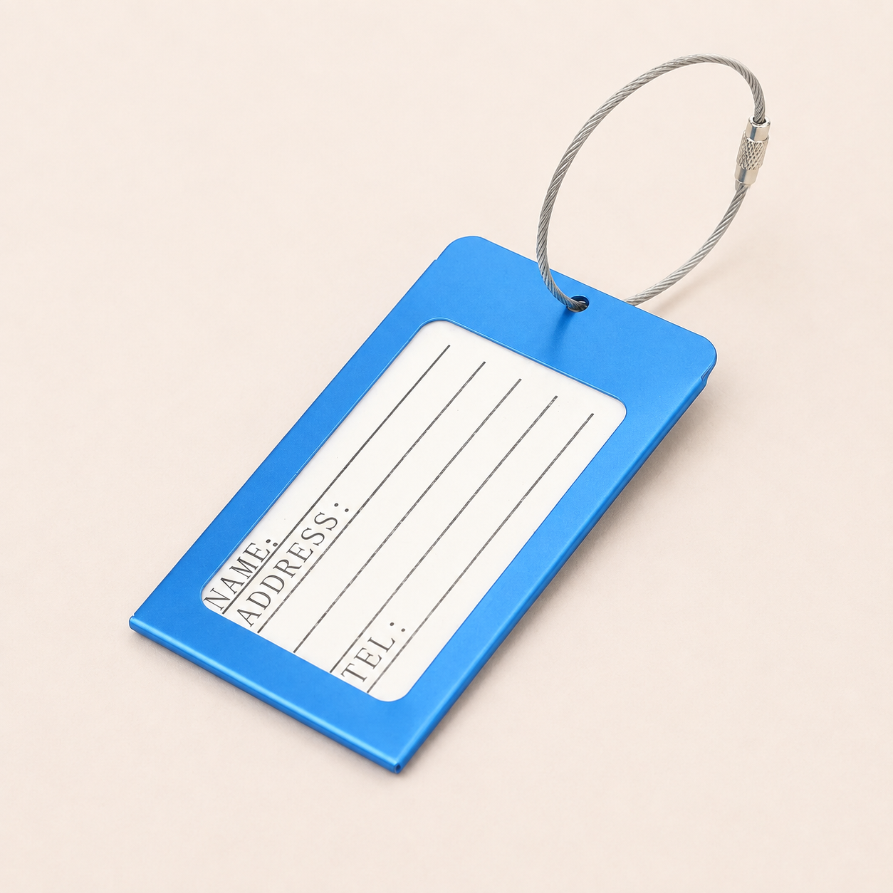 Metal Luggage Tag with ID Card