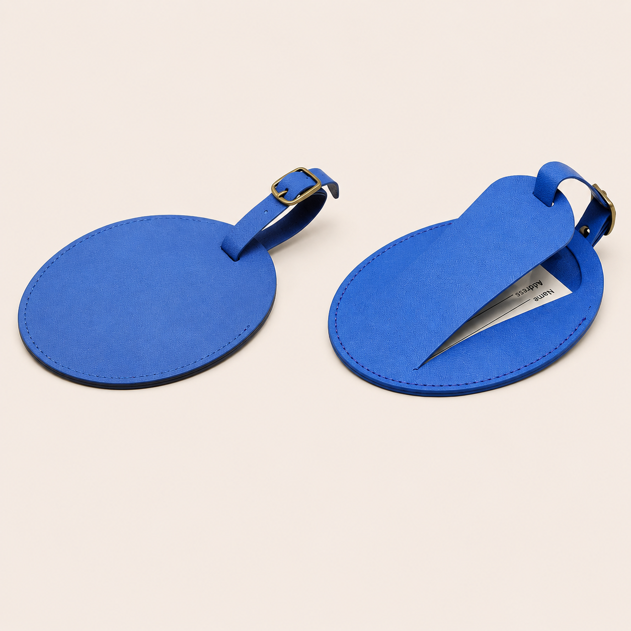 Oval Luggage ID Tag with Privacy Cover