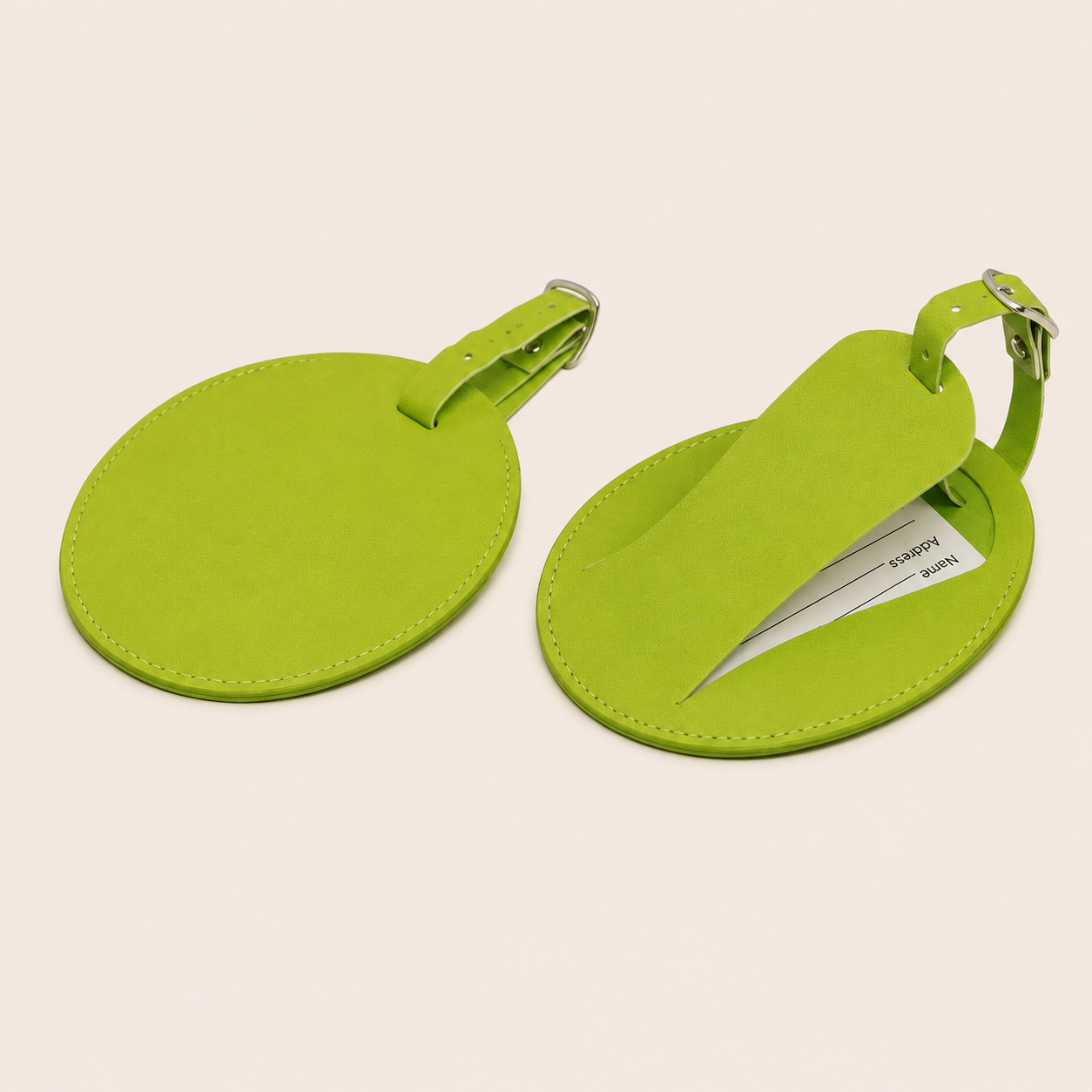Oval Luggage ID Tag with Privacy Cover