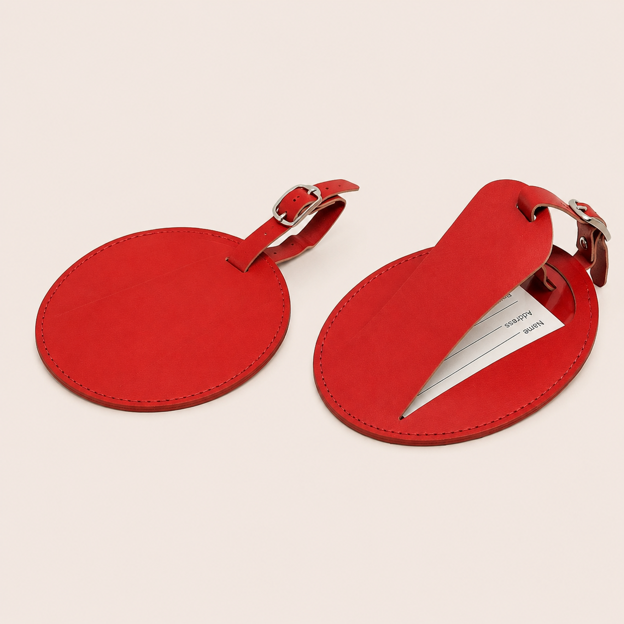 Oval Luggage ID Tag with Privacy Cover