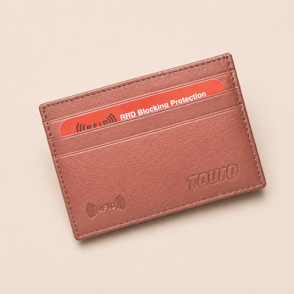 Touro RFID Blocking Leather Credit Card Holder & Slim Wallet