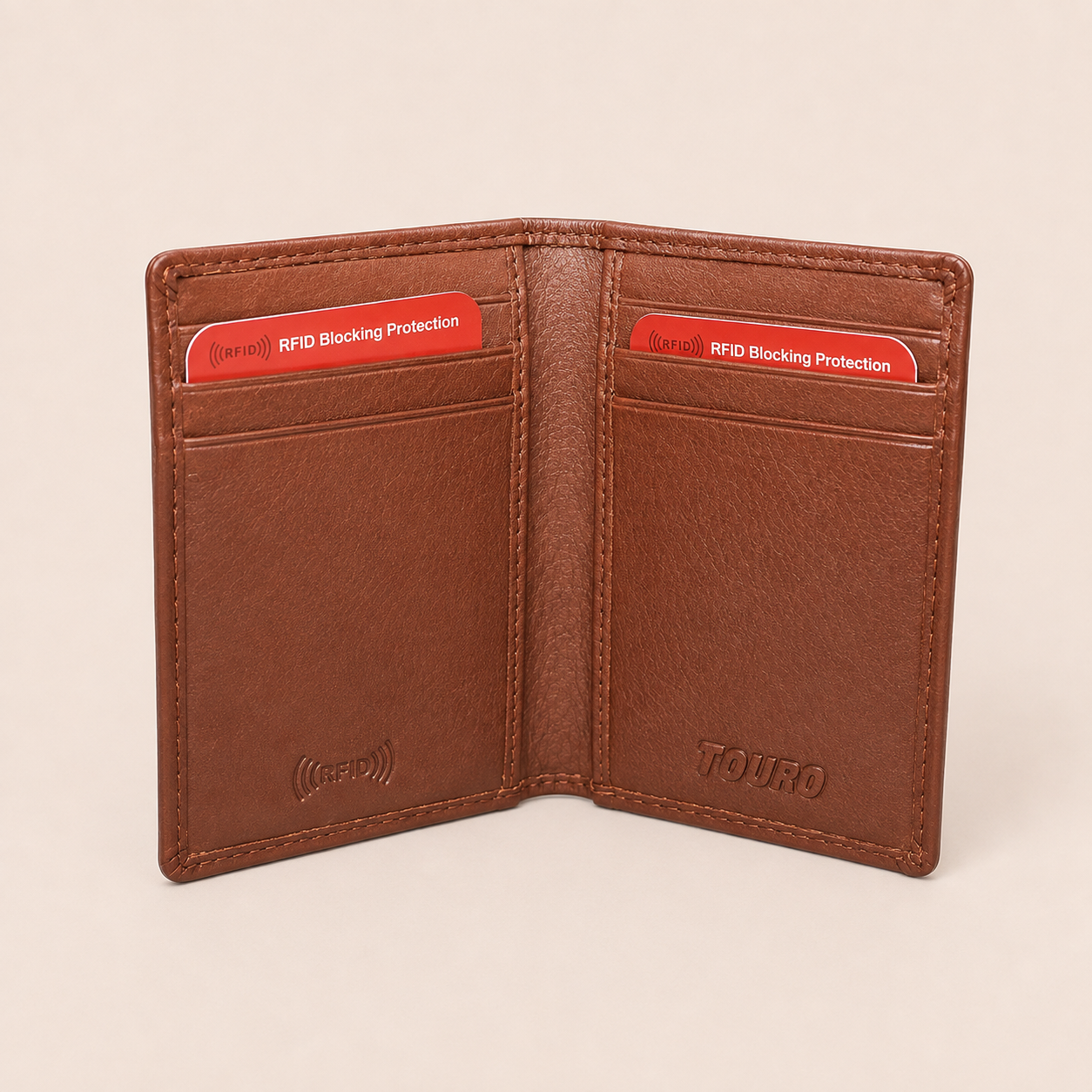 Touro RFID Leather Card Holder Wallet – Pebble Grain