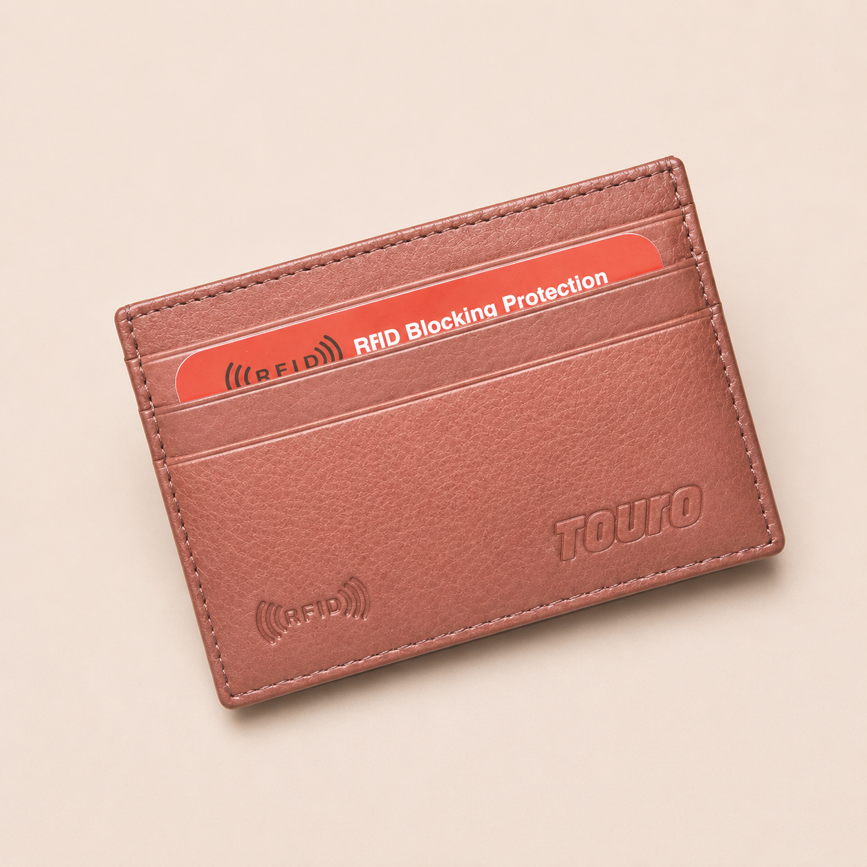 Touro Signature Leather Wallets Veg Tanned Slim Card