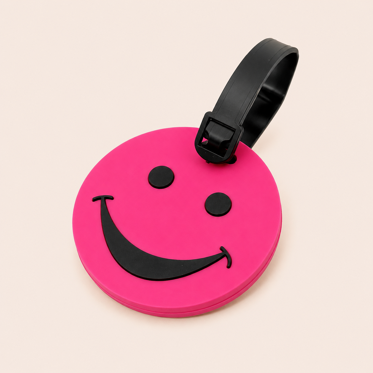 Smiley Face Luggage ID Tag for Suitcases & Travel Bags