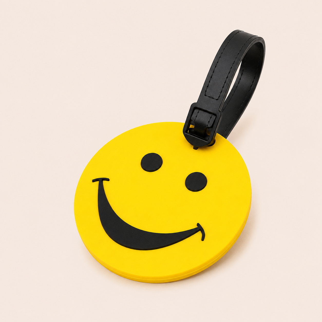 Smiley Face Luggage ID Tag for Suitcases & Travel Bags