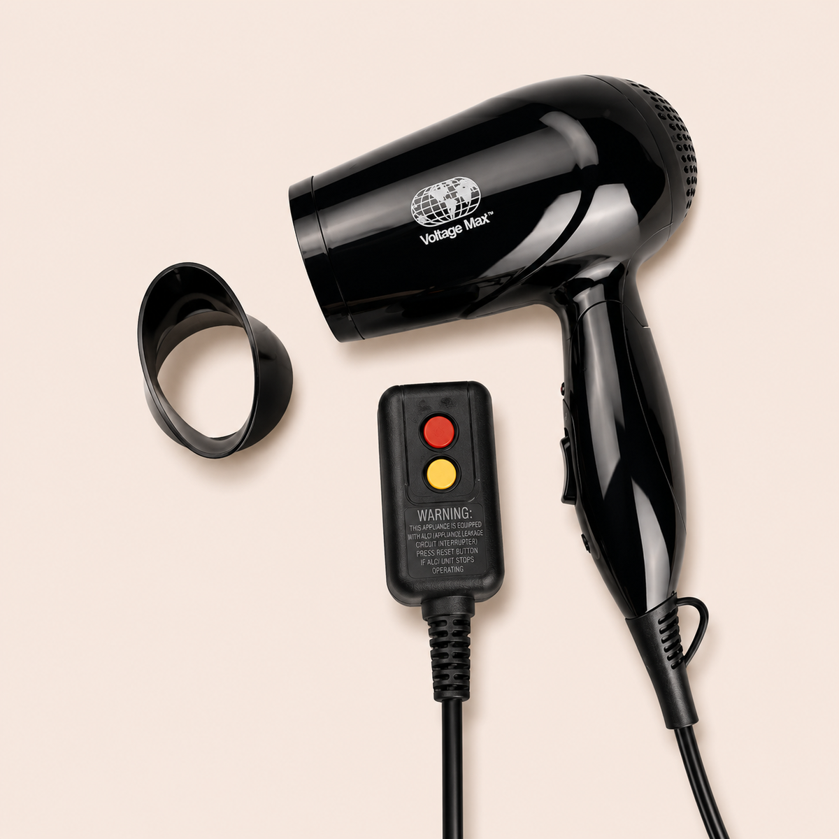 1000W Dual Voltage Travel Hair Dryer with Folding Handle