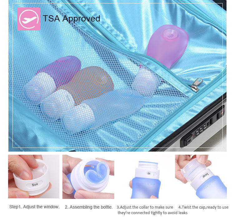Travel Tubes - Leak Proof Silicone Travel Bottles - 3 Pack | 3 Sizes