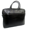 Signature Leather Slim Laptop Brief - Dark Brown