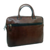 Signature Leather Slim Laptop Brief - Cognac