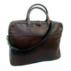 Signature Leather Slim Laptop Brief - Cognac